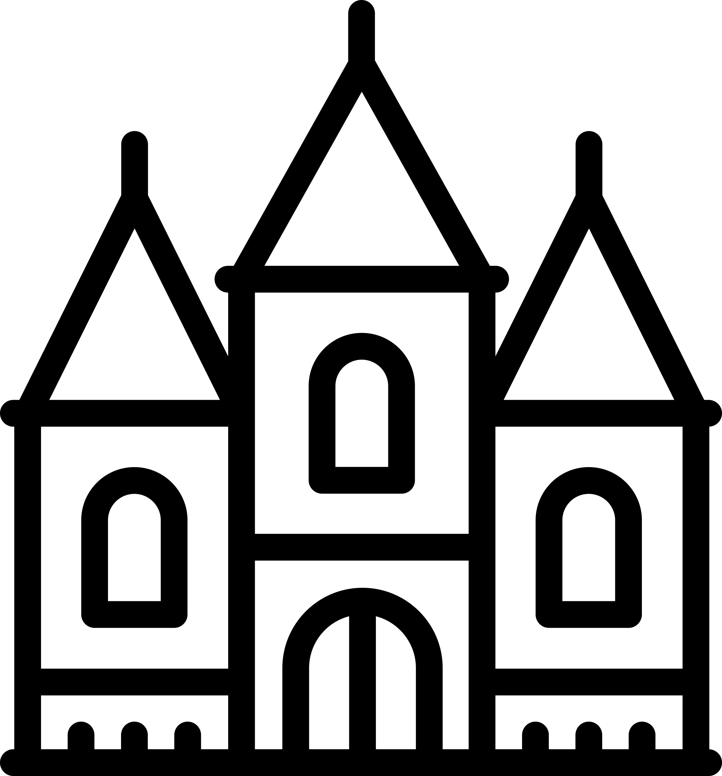 Castle With Three Towers Stencil Svg Vector Free Vectors